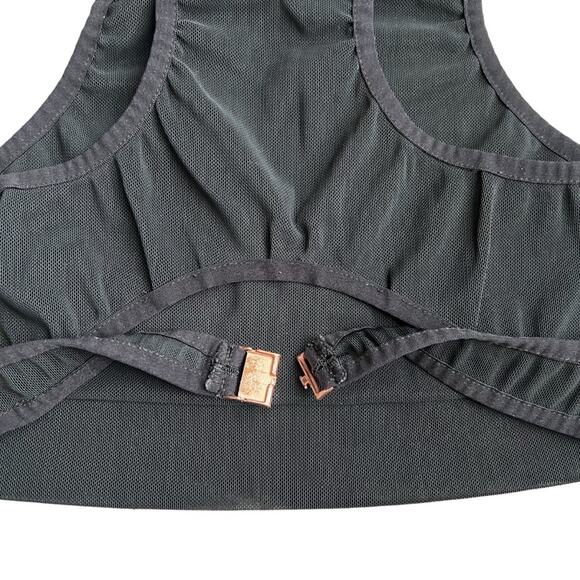 Bec & Bridge Women’s High Neck Black Mesh Racerback Sleeveless Cropped Top Sz 6 - Picture 6 of 7
